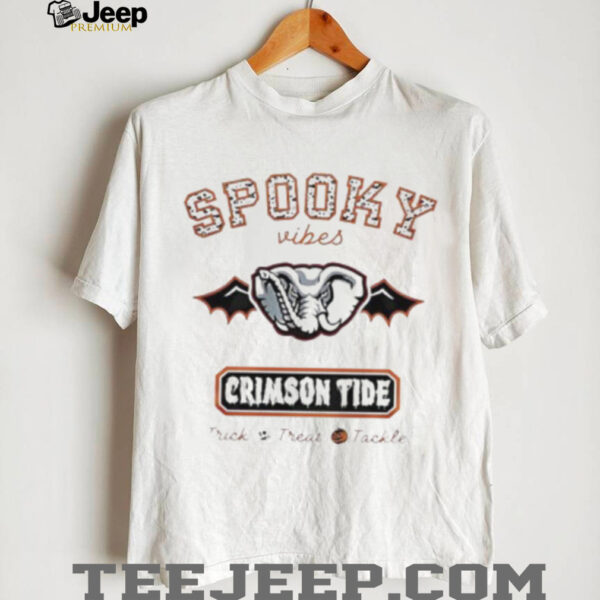 Alabama Crimson Tide Spooky Vibes Trick Treat Tackle Halloween 2025 shirt