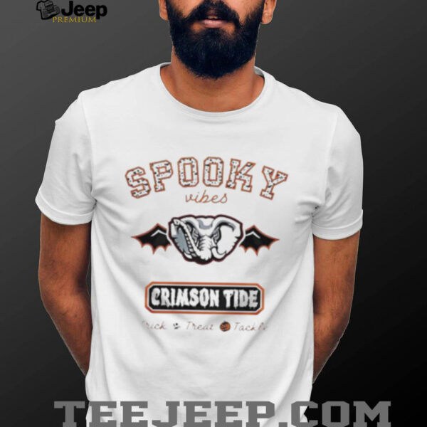 Alabama Crimson Tide Spooky Vibes Trick Treat Tackle Halloween 2025 shirt