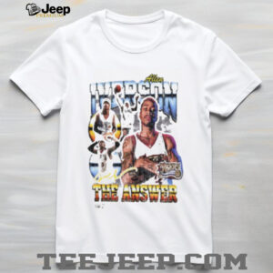 Allen Iverson Philadelphia 76ers NBA signature retro shirt