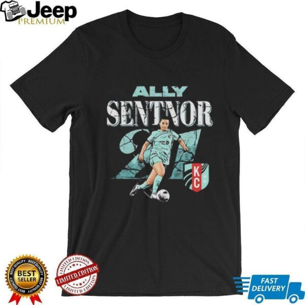 Ally Sentnor 21 Kansas City Current cracked number shirt