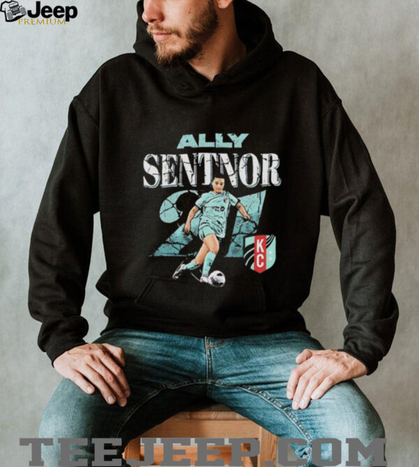 Ally Sentnor 21 Kansas City Current cracked number shirt