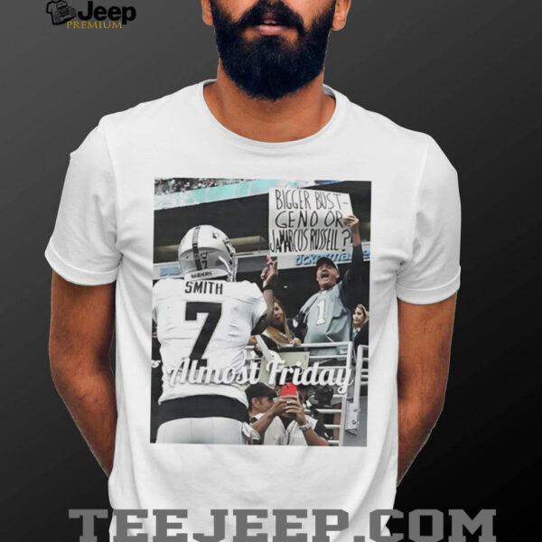 Almost Friday Geno Middle Fingers Las Vegas Raiders shirt