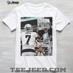 Almost Friday Geno Middle Fingers Las Vegas Raiders shirt
