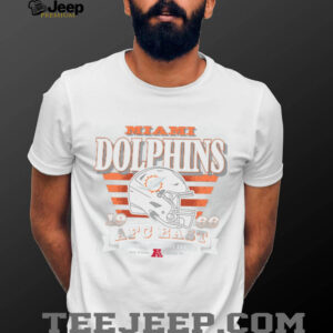Aqua Miami Dolphins Stripe Splash Franklin Throwback T Shirt
