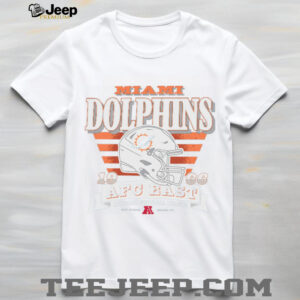 Aqua Miami Dolphins Stripe Splash Franklin Throwback T Shirt