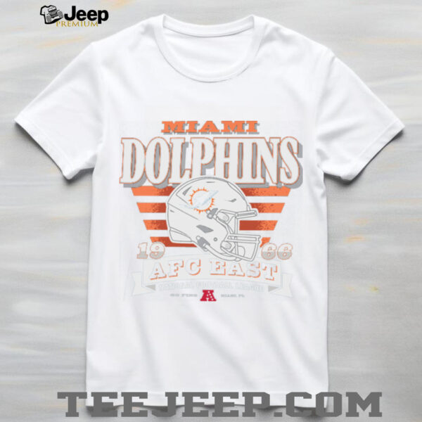 Aqua Miami Dolphins Stripe Splash Franklin Throwback T Shirt