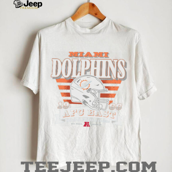 Aqua Miami Dolphins Stripe Splash Franklin Throwback T Shirt