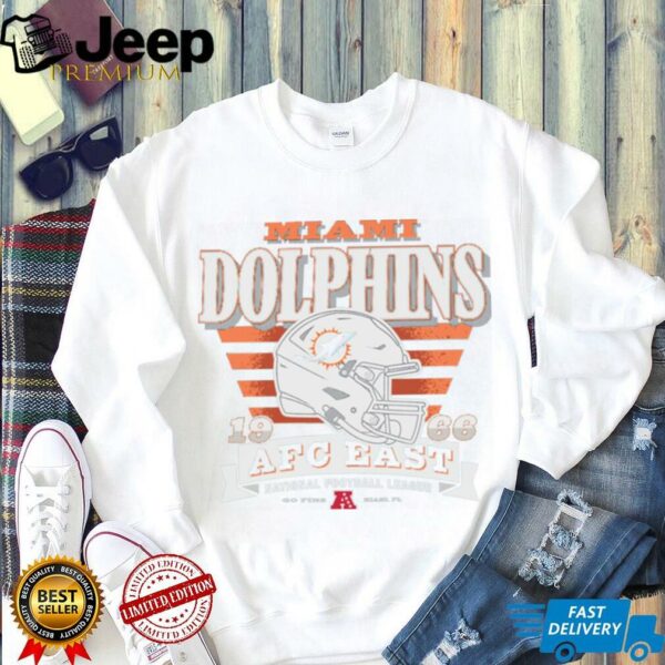 Aqua Miami Dolphins Stripe Splash Franklin Throwback T Shirt