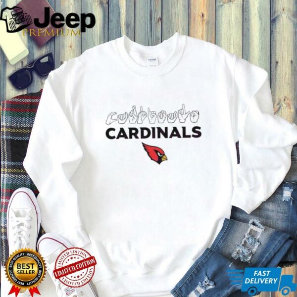 Arizona Cardinals football homage youth love sign hand signals shirt