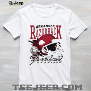 Arkansas Razorbacks hit that line varsity helmet shirt