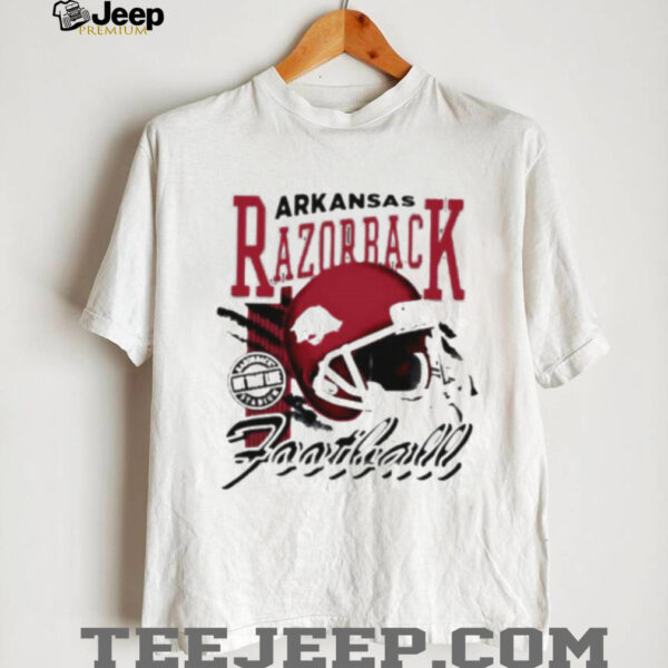 Arkansas Razorbacks hit that line varsity helmet shirt