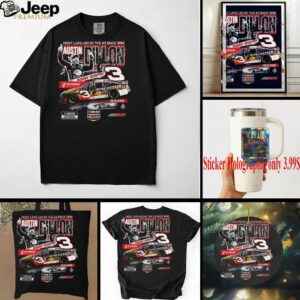 Austin Dillon Checkered Flag Sports Black 2025 Cook Out 400 Race Winner T Shirt