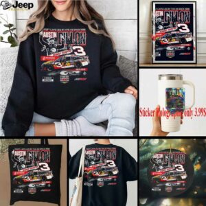 Austin Dillon Checkered Flag Sports Black 2025 Cook Out 400 Race Winner T Shirt