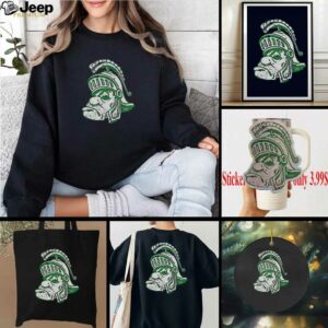 Awesome Michigan State University Spartans Big Head Logo T Shirt