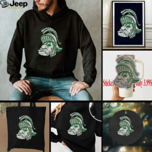 Awesome Michigan State University Spartans Big Head Logo T Shirt