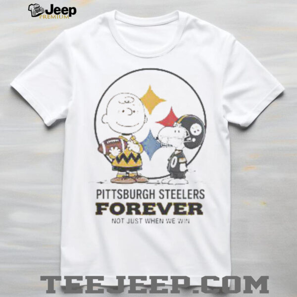 Awesome Pittsburgh Steelers Charlie Brown Snoopy Steelers Forever Not Just When We Win T Shirt