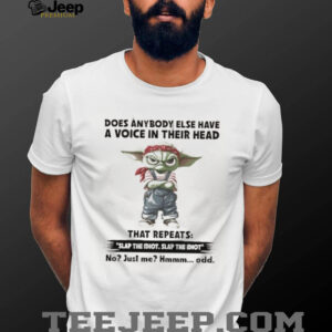Baby Yoda does anybody else have a voice in their head slap the idiot shirt