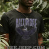 1996 Baltimore Ravens Inaugural Season B Shield Defunct Logo Vintage Heather Grey Logo 7 NFL