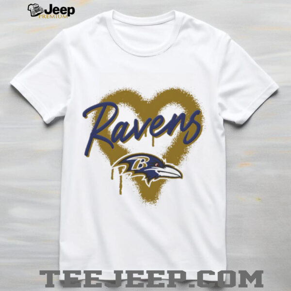 Baltimore Ravens Football spray heart shirt