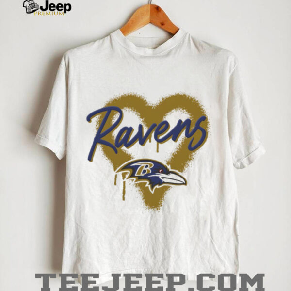 Baltimore Ravens Football spray heart shirt