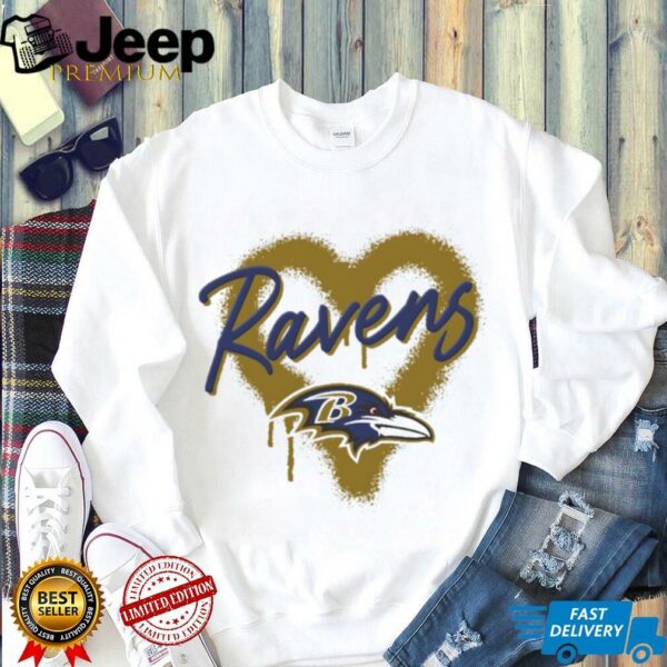 Baltimore Ravens Football spray heart shirt