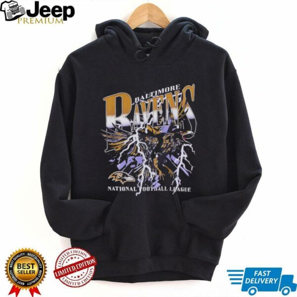 Baltimore Ravens national football league crow lighting graphic shirt