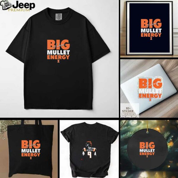 Big mullet energy Luke Altmyer Illinois Fighting Illini signature two side shirt