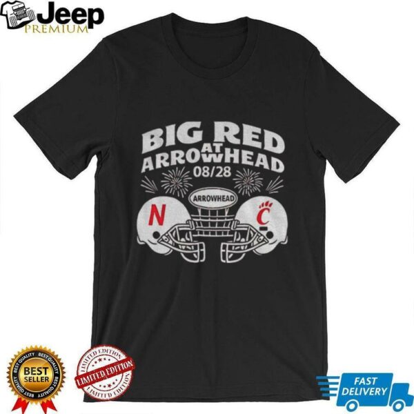 Big red Arrowhead football Nebraska Cornhuskers vs Cincinnati Bearcats NFL shirt