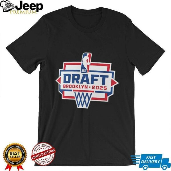 Black 2025 NBA Draft Logo T Shirt