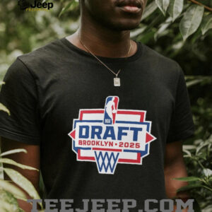 Black 2025 NBA Draft Logo T Shirt