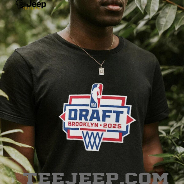 Black 2025 NBA Draft Logo T Shirt