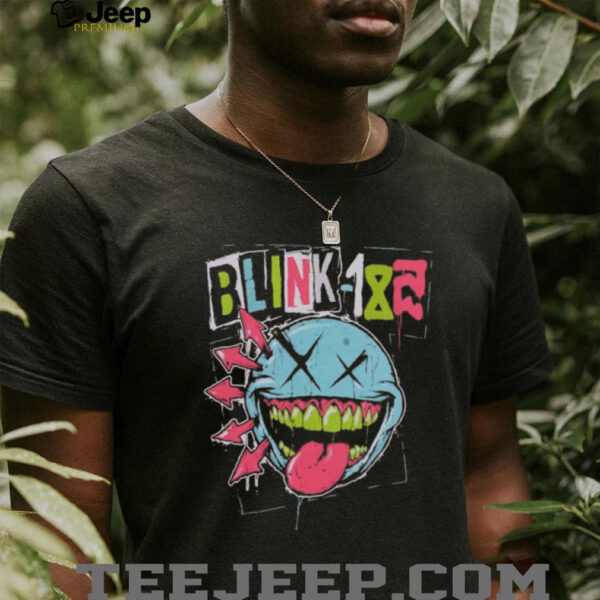 Blink 182 Green Teeth Smile Logo T Shirt