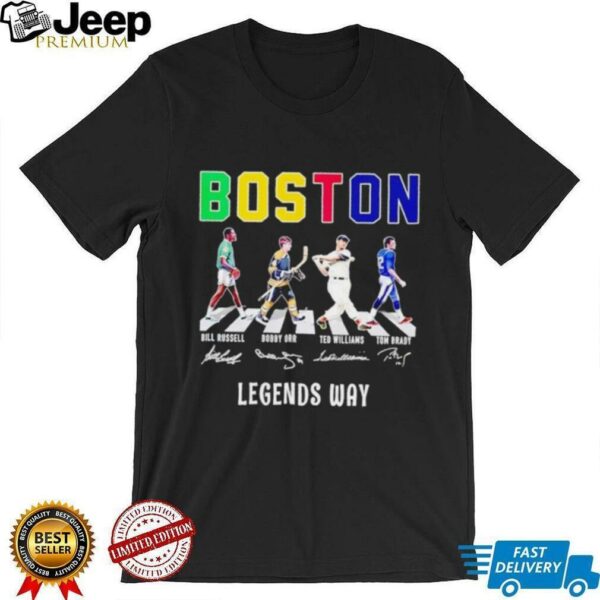 Boston sport legends way abbey road signature shirt