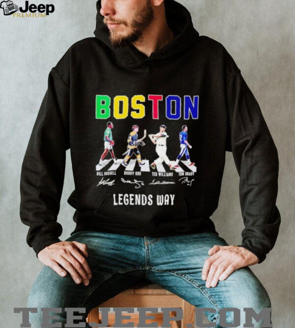 Boston sport legends way abbey road signature shirt