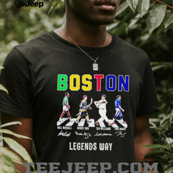 Boston sport legends way abbey road signature shirt