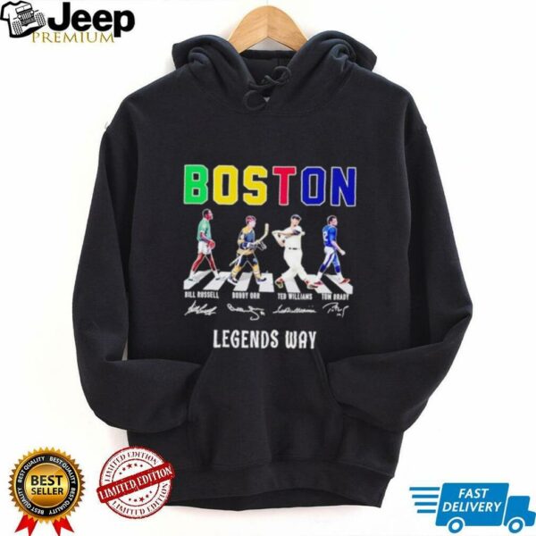 Boston sport legends way abbey road signature shirt