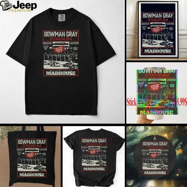 Bowman Gray Stadium Checkered Flag Sports Black 2026 NASCAR Clash Madhouse T Shirt