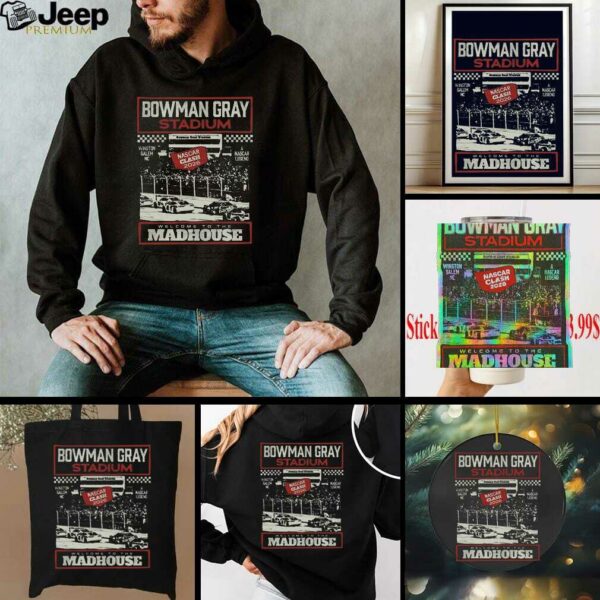 Bowman Gray Stadium Checkered Flag Sports Black 2026 NASCAR Clash Madhouse T Shirt