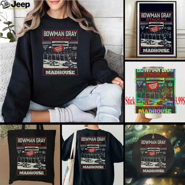 Bowman Gray Stadium Checkered Flag Sports Black 2026 NASCAR Clash Madhouse T Shirt