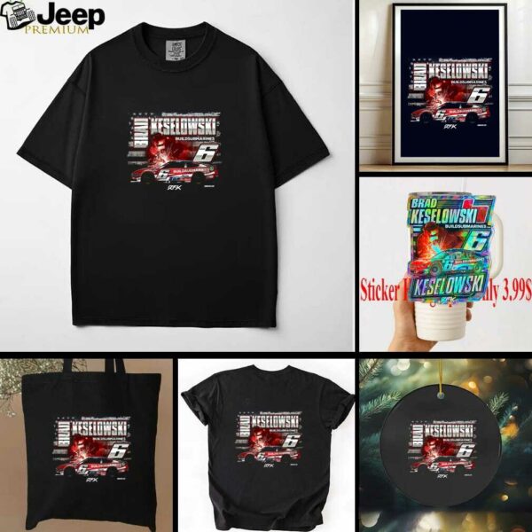 Brad Keselowski Checkered Flag Sports Build Submarines.com Patriotic Car T Shirt