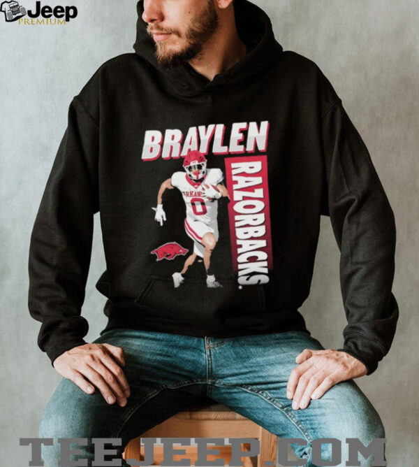 Braylen Russell illustrated Arkansas Razorbacks shirt