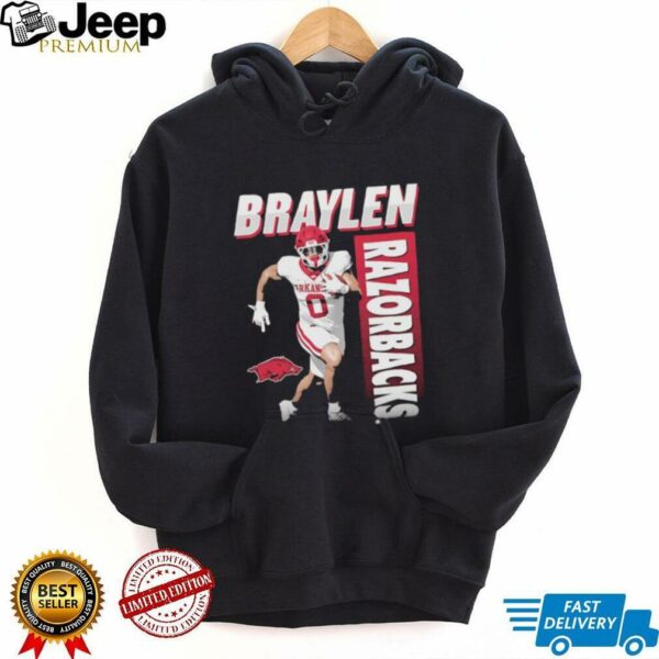 Braylen Russell illustrated Arkansas Razorbacks shirt