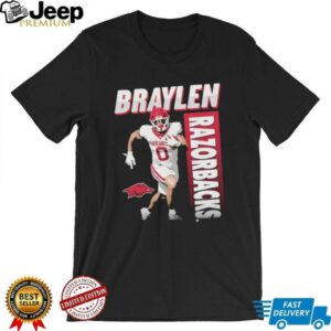 Braylen Russell illustrated Arkansas Razorbacks shirt