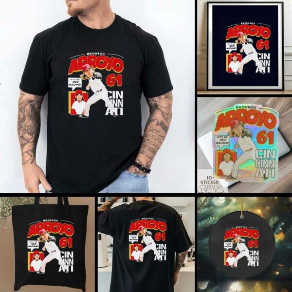 Bronson Arroyo Cincinnati Reds let’s go red machine comic shirt