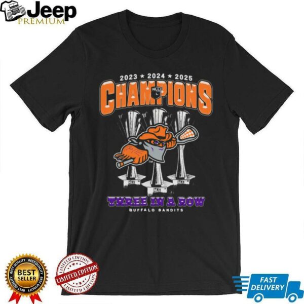 Buffalo Bandits Three In a Row NLL Championship Shirt