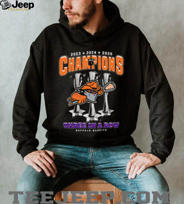 Buffalo Bandits Three In a Row NLL Championship Shirt