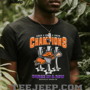 Buffalo Bandits Three In a Row NLL Championship Shirt