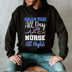 Buffalo Bills All Day Nurse All Night Heartbeat T shirts
