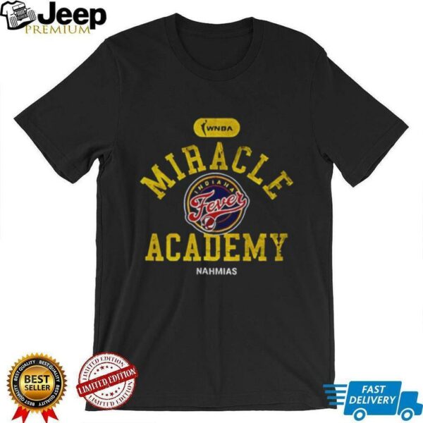 Caitlin Clark wearing Indiana Fever Miracle Academy WNBA Basketball shirt