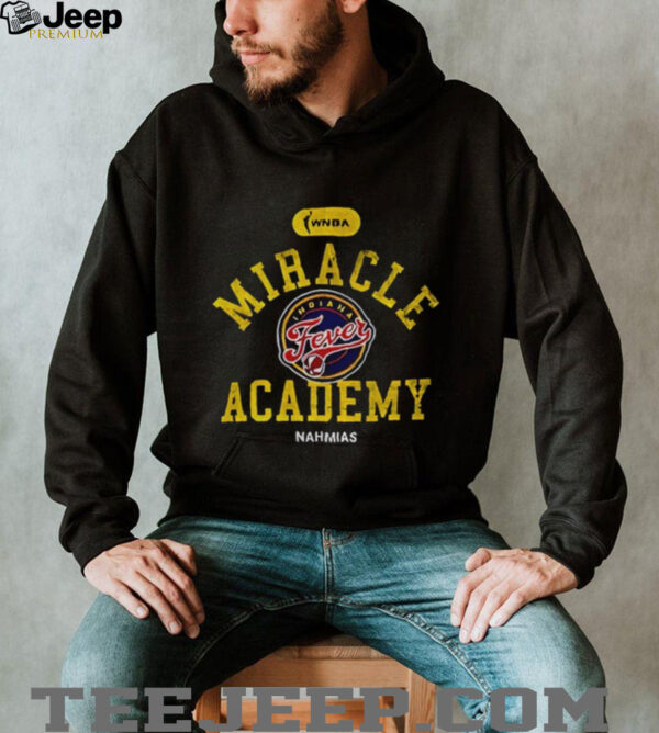 Caitlin Clark wearing Indiana Fever Miracle Academy WNBA Basketball shirt